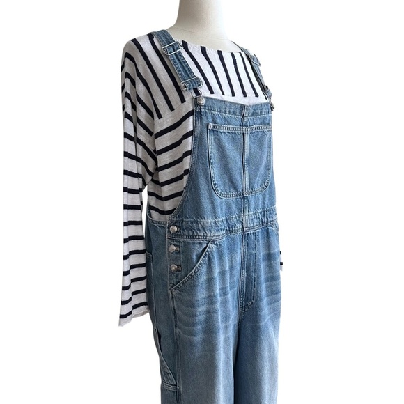 MADEWELL Denim Relaxed Carpenter Overalls Oversized Vintage Inspired Size Large - Picture 3 of 16